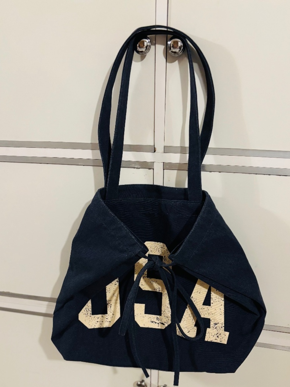 Wild Fable Distressed Black Canvas USA Tote Bag
